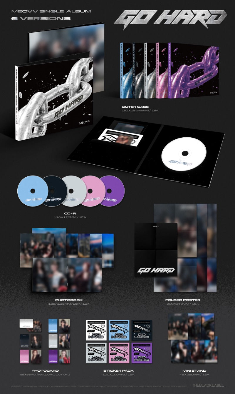 PRE-ORDER: MEOVV 1st Single Album - GO HARD (Random)