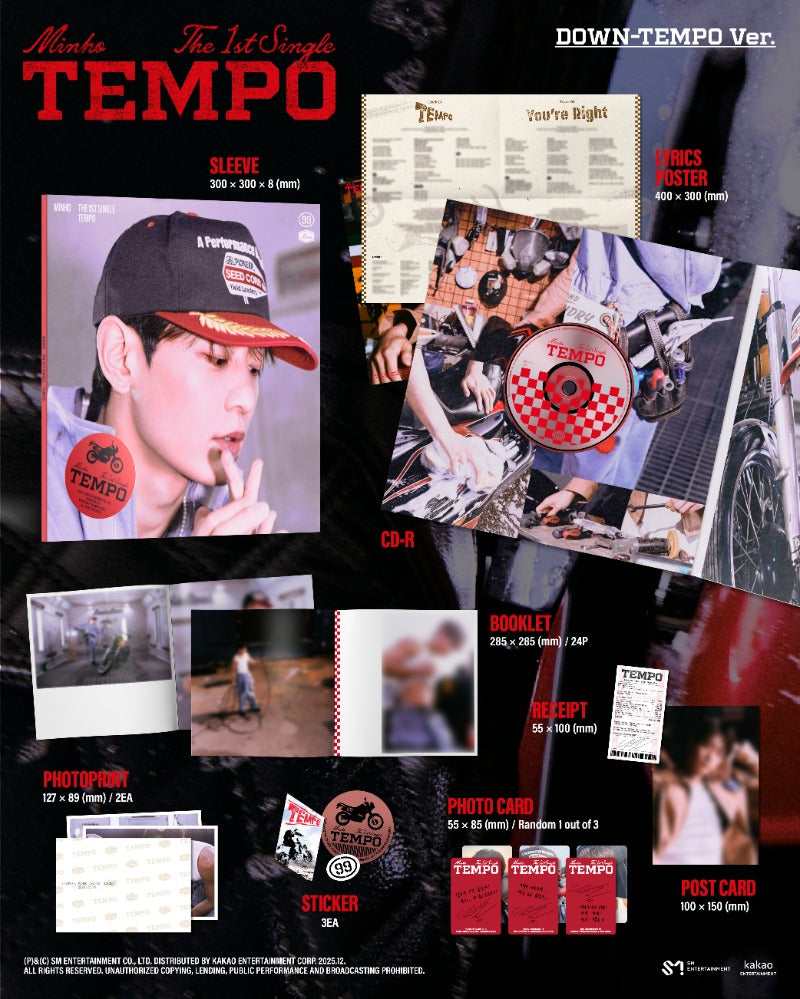 MINHO (SHINee) The 1st Single - TEMPO (Random)