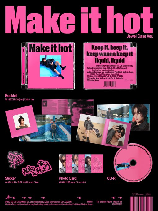 PRE-ORDER: MINHO The 2nd Mini Album - Make it hot (Jewel Case Ver.)