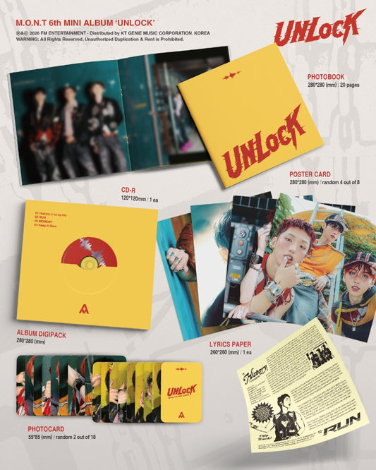 PRE-ORDER: M.O.N.T 6th Mini Album - UNLOCK