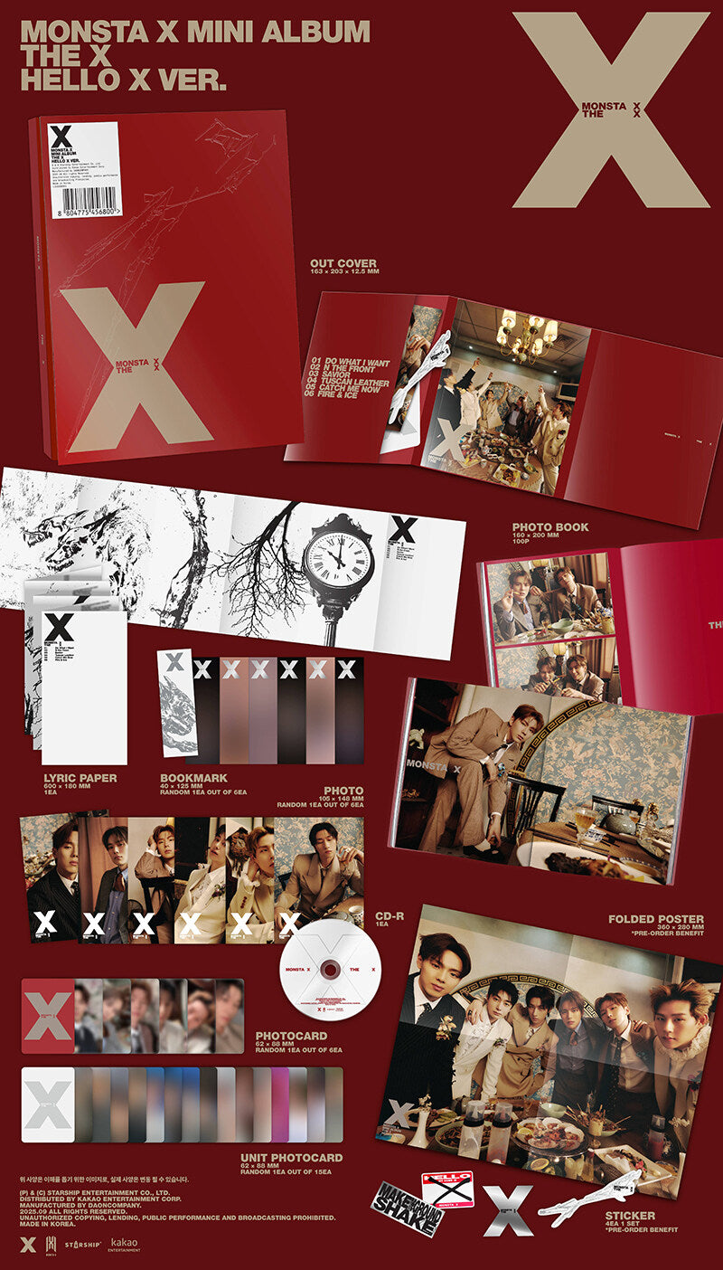 MONSTA X 13th Mini Album – THE X (Random)