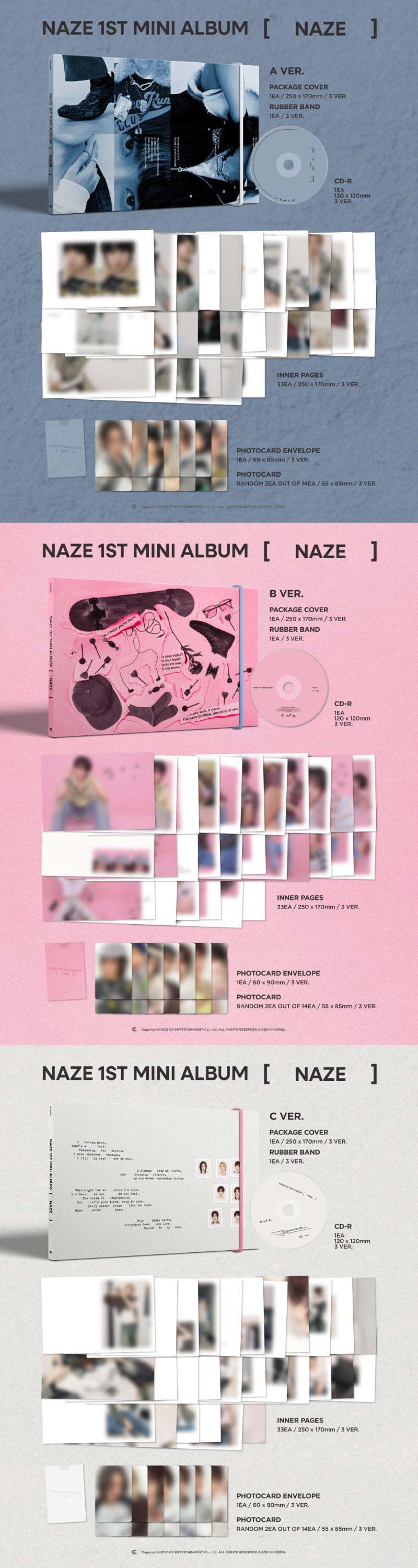 NAZE 1st Mini Album - NAZE (Random)