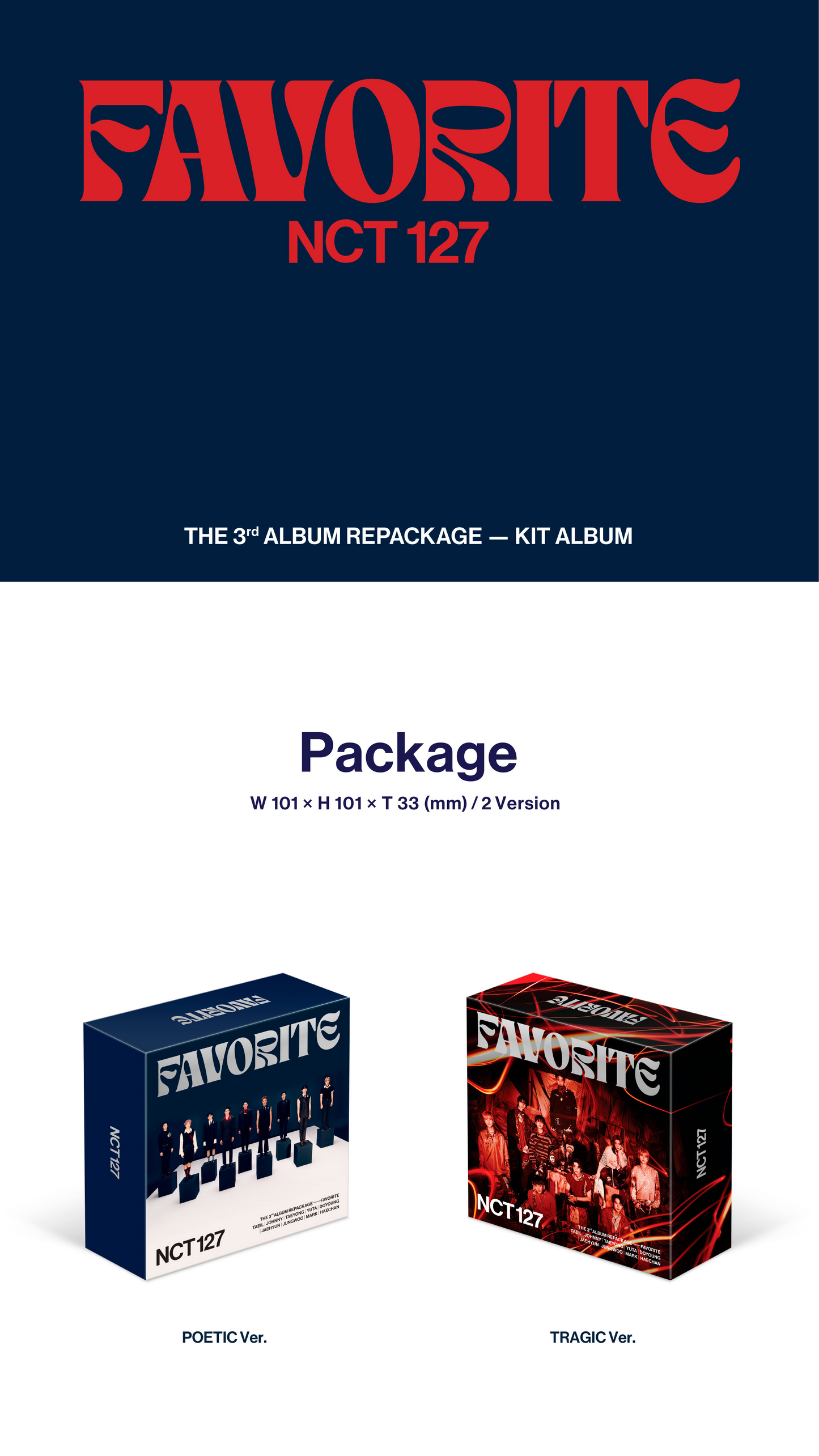 [PRE-OWNED] NCT 127 Album Vol. 3 (Repackage) – Favorite (Kit Ver.)