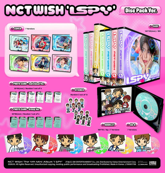 PRE-ORDER: NCT WISH The 4th Mini Album - I SPY (Disc Pack Ver.) (Random)