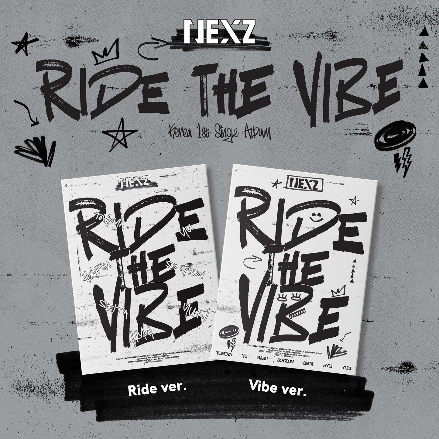 NEXZ Korea 1st Single Album – Ride the Vibe (Random)
