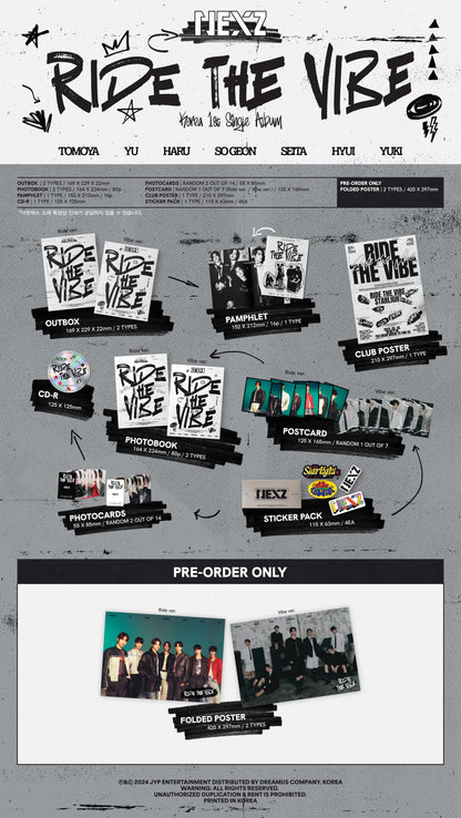 NEXZ Korea 1st Single Album – Ride the Vibe (Random)