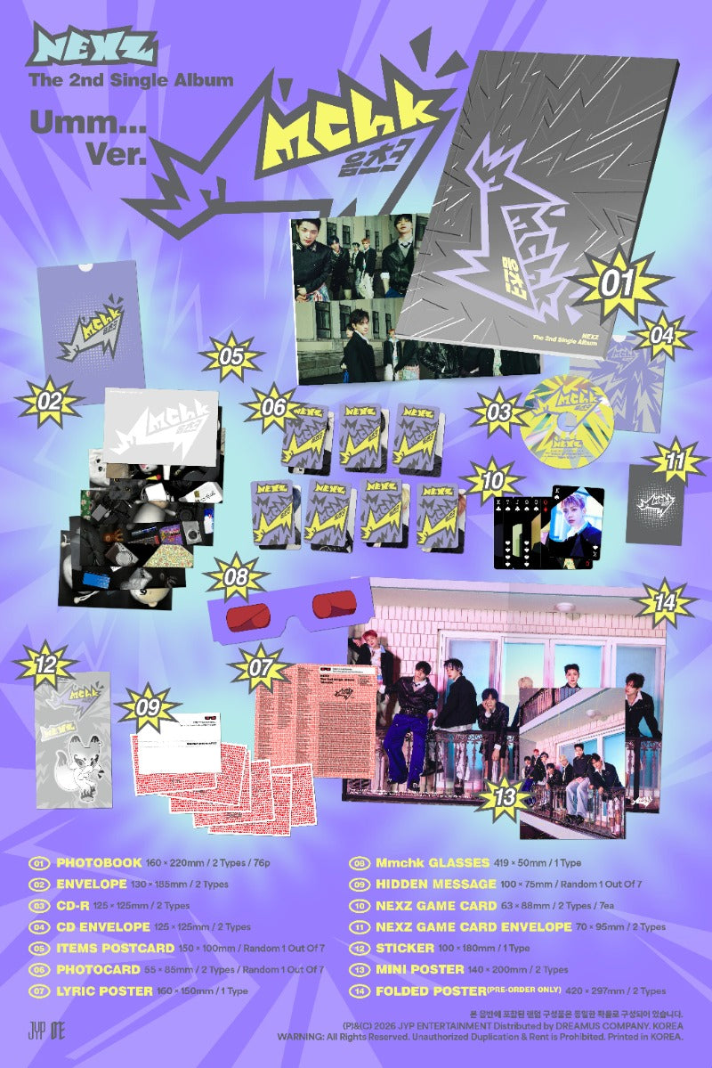 NEXZ The 2nd Single Album - Mmchk (Random)