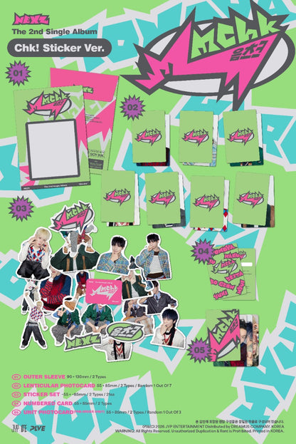 NEXZ The 2nd Single Album - Mmchk (Sticker Ver.) (Random)