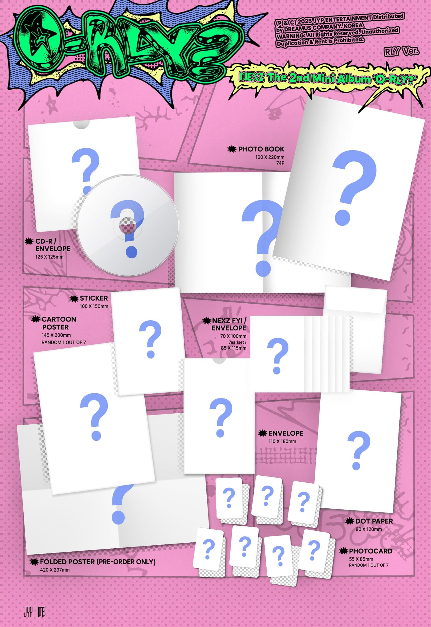 PRE-ORDER: NEXZ The 2nd Mini Album – O-RLY? (Random)