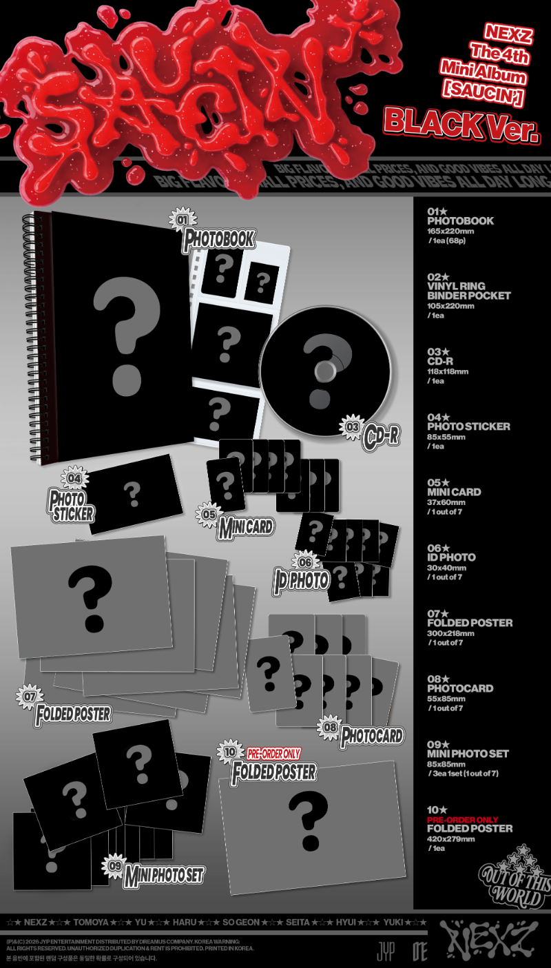 PRE-ORDER: NEXZ The 4th Mini Album - SAUCIN’ (Random)
