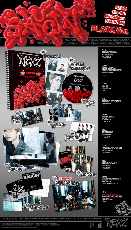 PRE-ORDER: NEXZ The 4th Mini Album - SAUCIN’ (Random)