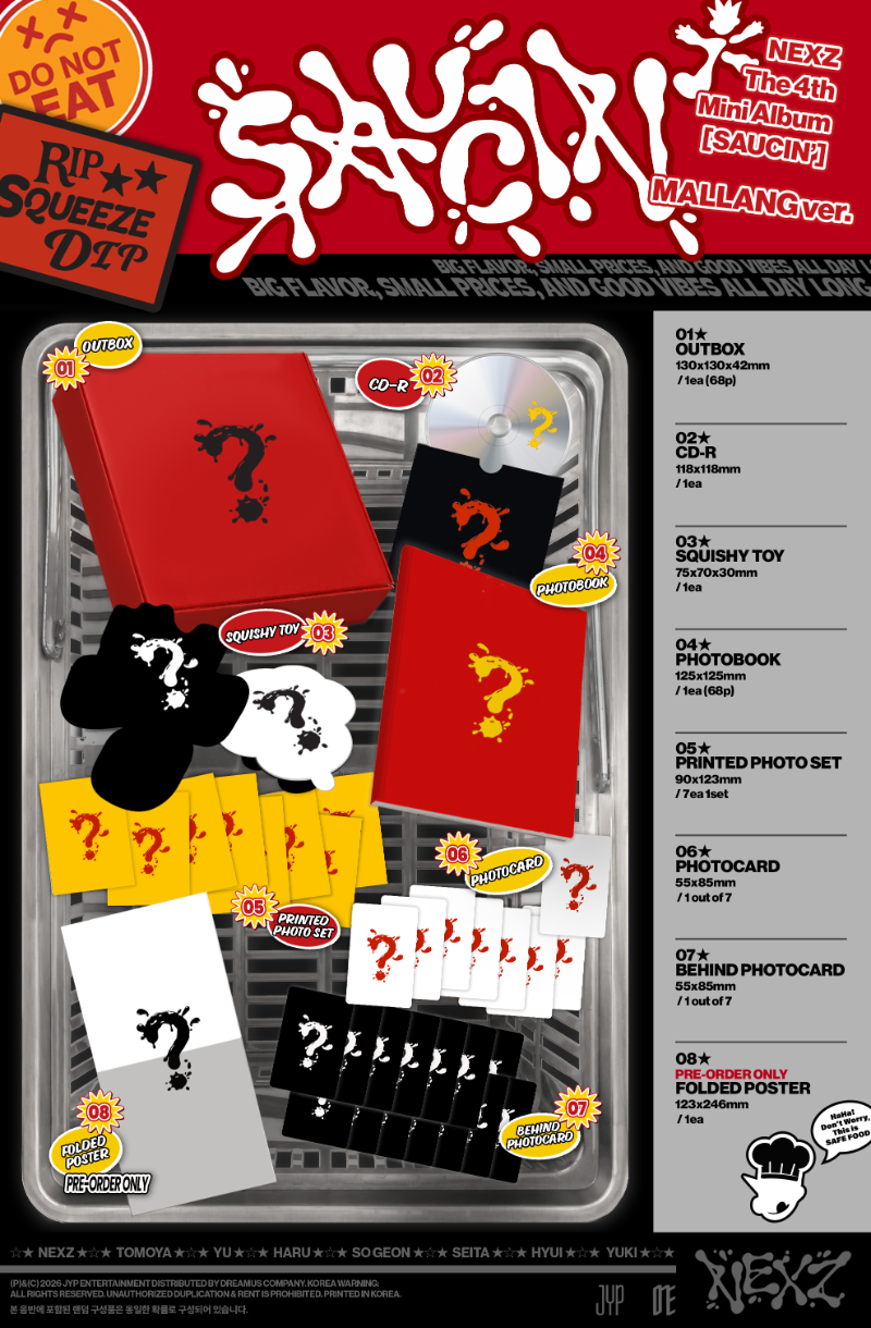 PRE-ORDER: NEXZ The 4th Mini Album - SAUCIN’ (MALLANG Ver.)