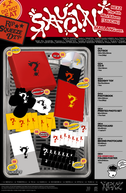 PRE-ORDER: NEXZ The 4th Mini Album - SAUCIN’ (MALLANG Ver.)