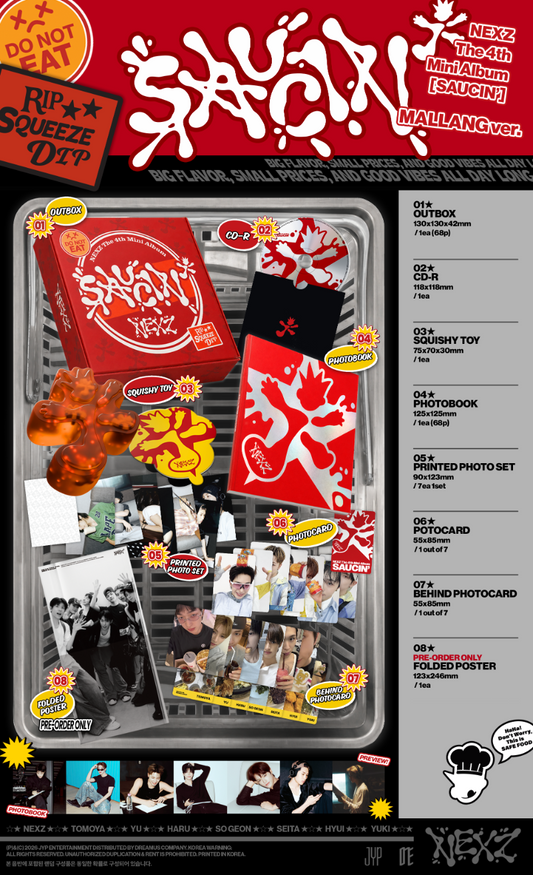 PRE-ORDER: NEXZ The 4th Mini Album - SAUCIN’ (MALLANG Ver.)