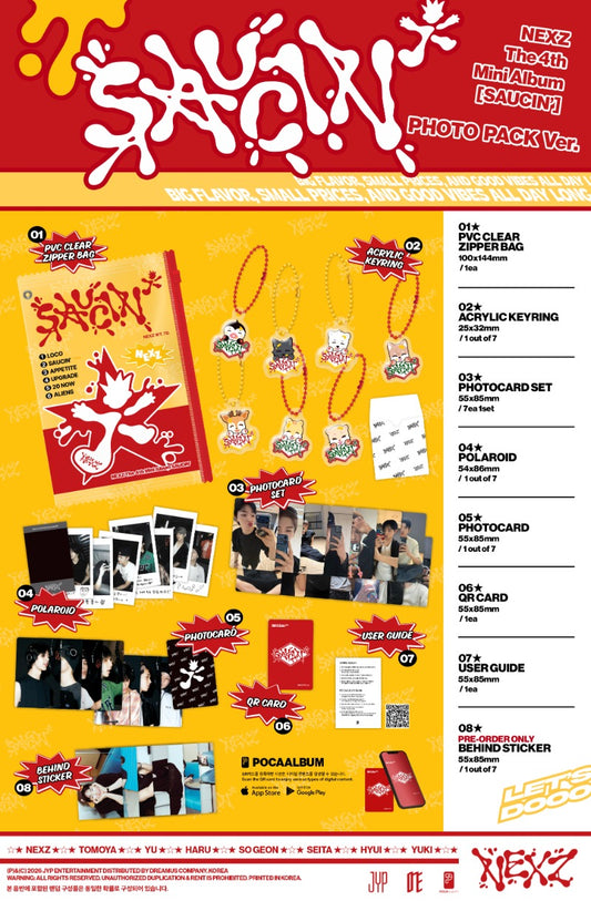 PRE-ORDER: NEXZ The 4th Mini Album - SAUCIN’ (PHOTO PACK Ver.)