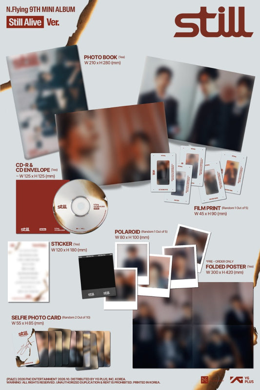 PRE-ORDER: N.Flying 9th Mini Album - Still (Photobook Ver.) (Random)