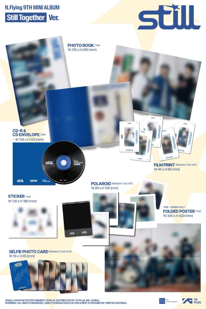 PRE-ORDER: N.Flying 9th Mini Album - Still (Photobook Ver.) (Random)