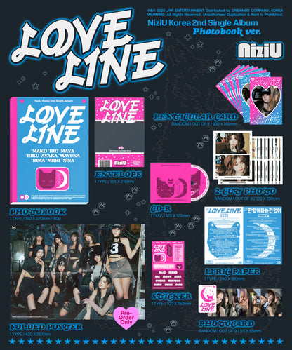 NiziU Korea 2nd Single Album – LOVE LINE (Photobook Ver.)