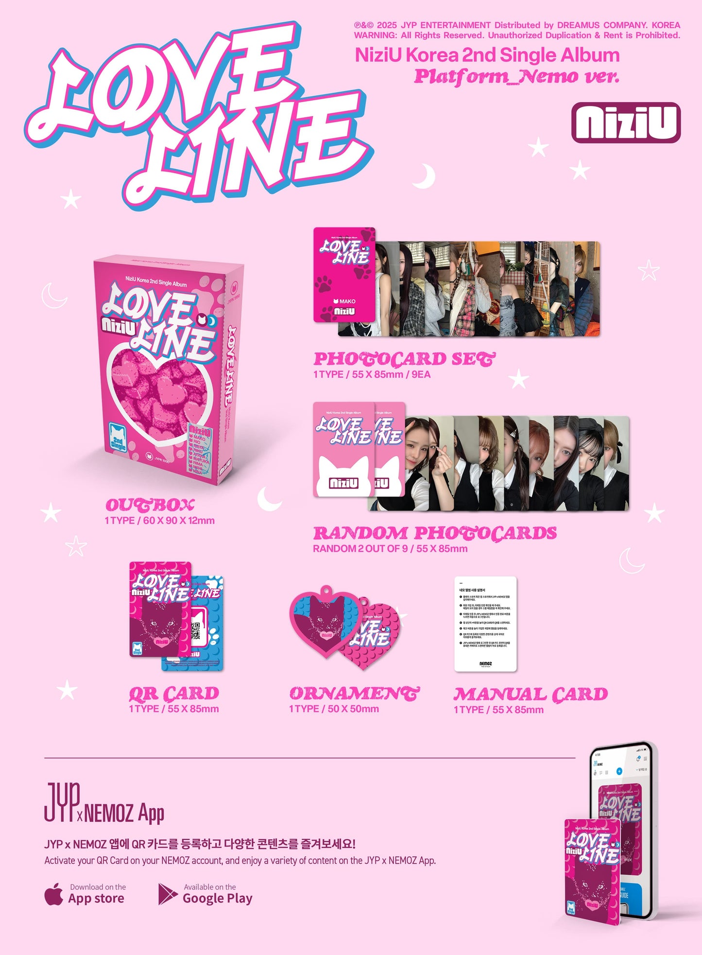 NiziU Korea 2nd Single Album – LOVE LINE (Platform/Nemo Ver.)