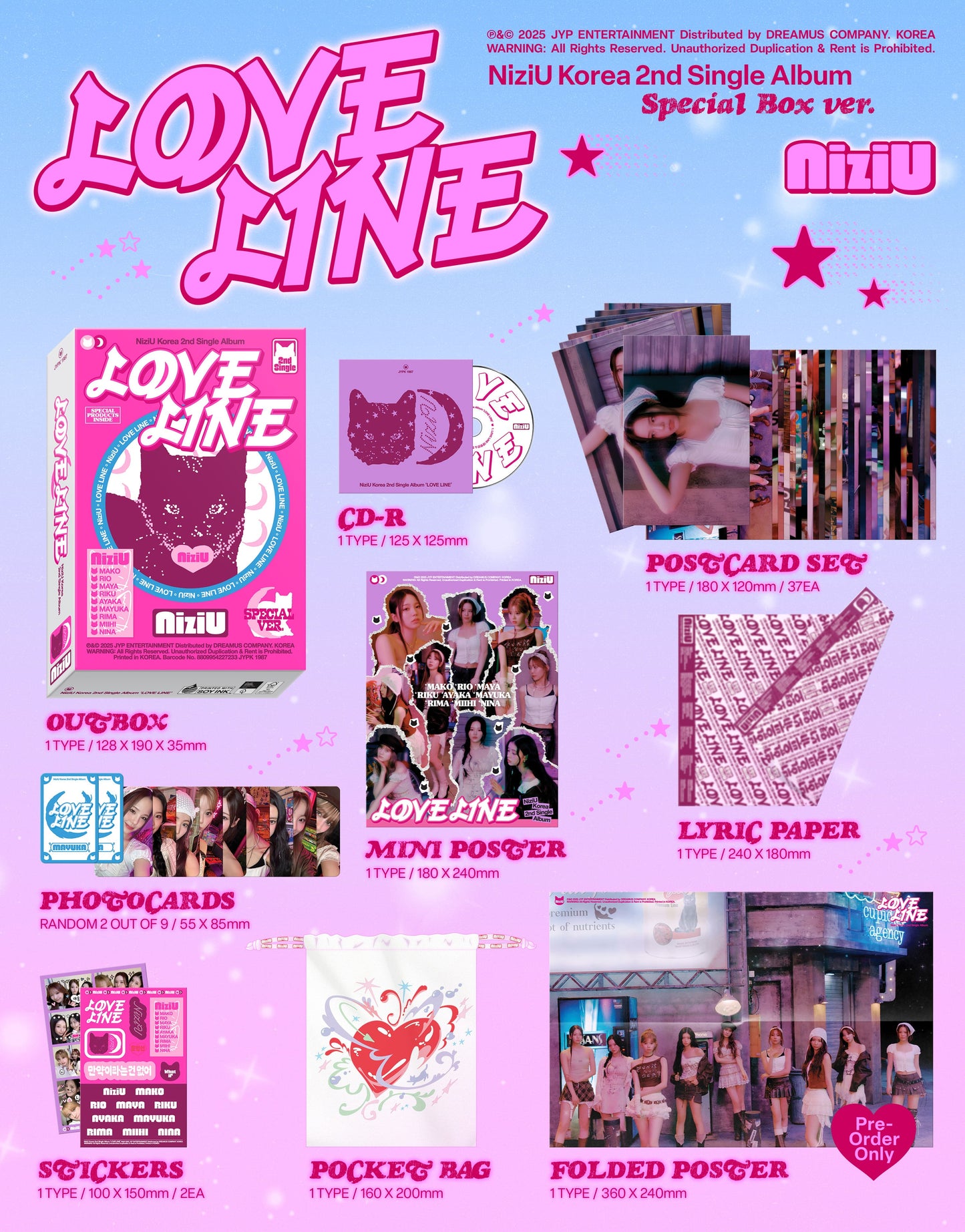 NiziU Korea 2nd Single Album – LOVE LINE (Special Box Ver.)