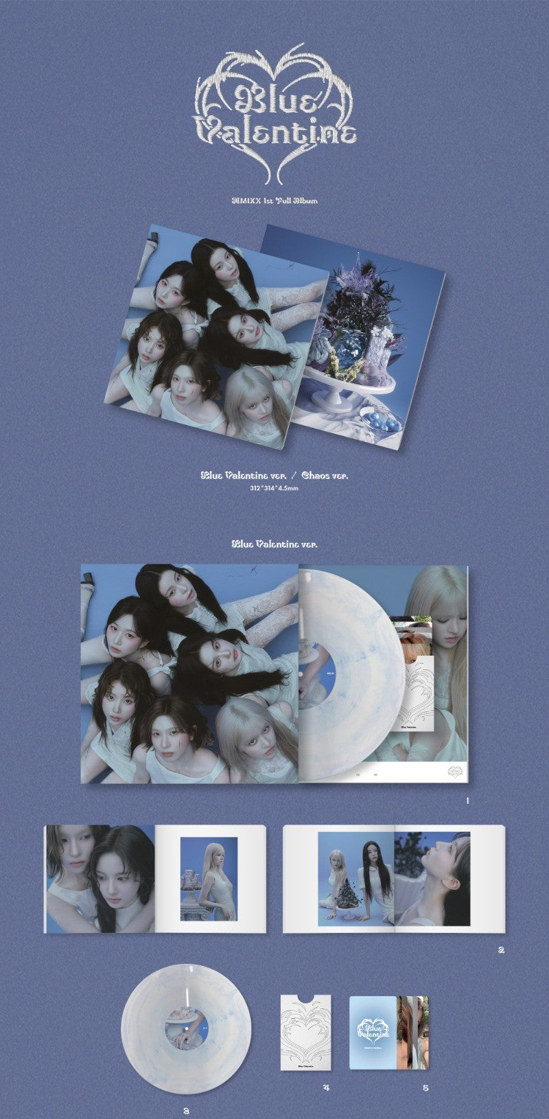 NMIXX 1st Full Album - Blue Valentine (LP Ver.) (Random) – K-Pop