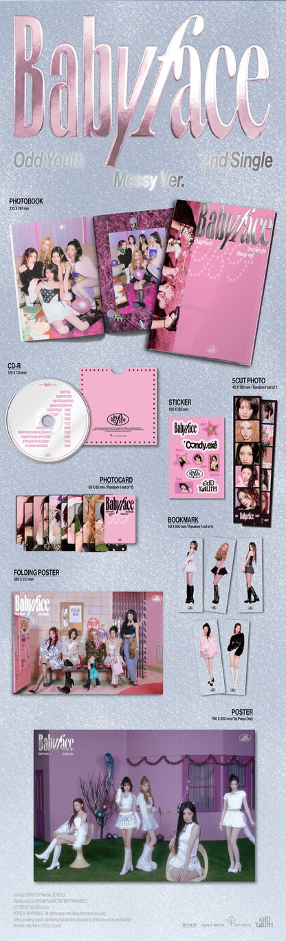 ODD YOUTH 2nd Single - Babyface (Random)