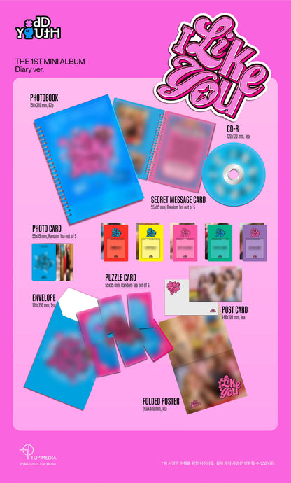 ODD YOUTH THE 1ST MINI ALBUM – I LIKE YOU (Diary Ver.)