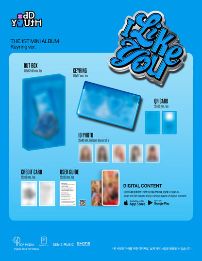 ODD YOUTH THE 1ST MINI ALBUM – I LIKE YOU (Keyring Ver.)