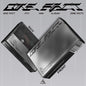 Cassette tape design packaging with 'ONE FACT' branding on a gray background