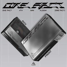 Load image into Gallery viewer, Cassette tape design packaging with &#39;ONE FACT&#39; branding on a gray background
