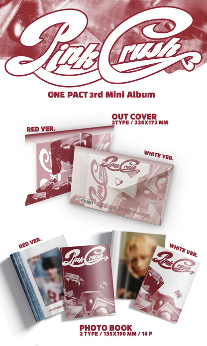 ONE PACT 3rd Mini Album – PINK CRUSH (Random)