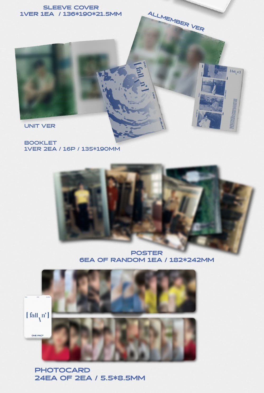 ONE PACT 2nd Mini Album – fallIn’ (Random)