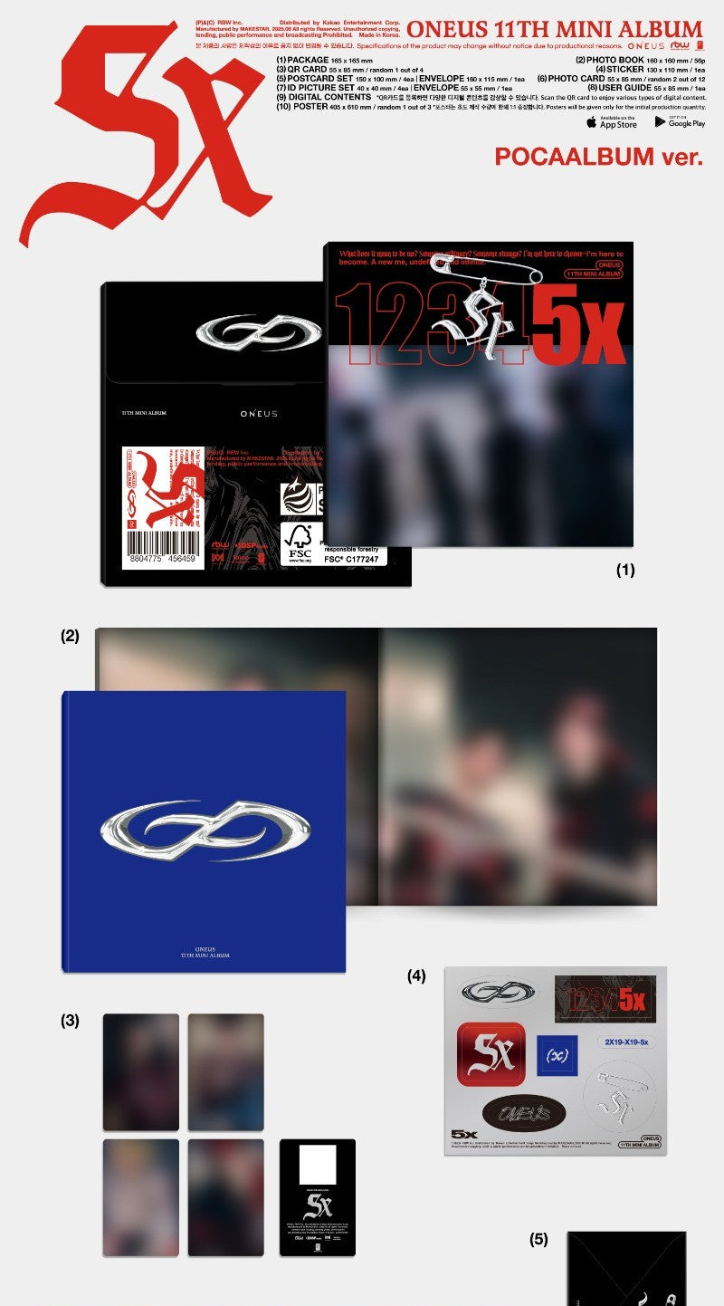ONEUS 11th Mini Album – 5x (POCA Album Ver.)