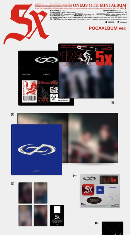 ONEUS 11th Mini Album – 5x (POCA Album Ver.)