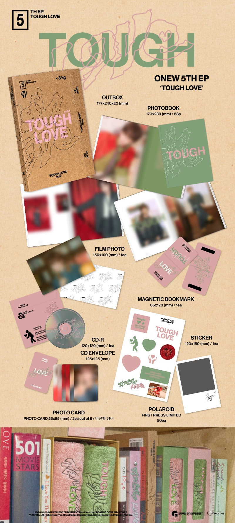 ONEW 5th EP Album - TOUGH LOVE (BOOK Ver.)