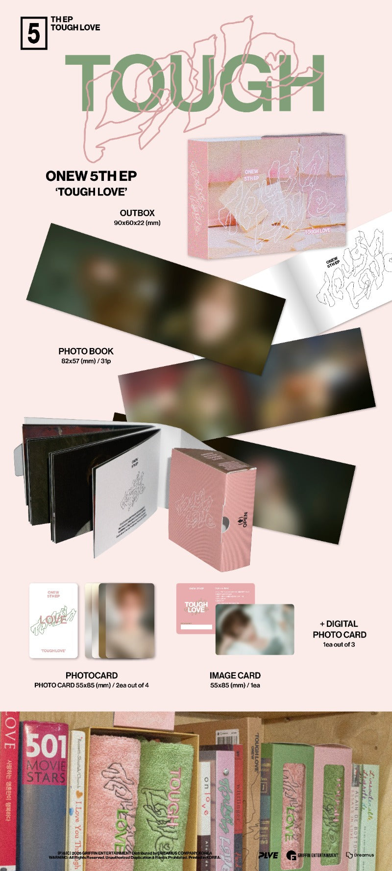 ONEW 5th EP Album - TOUGH LOVE (POCKET BOOK Ver.)