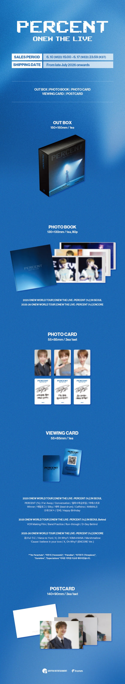 PRE-ORDER: ONEW – 2025-26 ONEW WORLD TOUR [ONEW THE LIVE : PERCENT (%)]