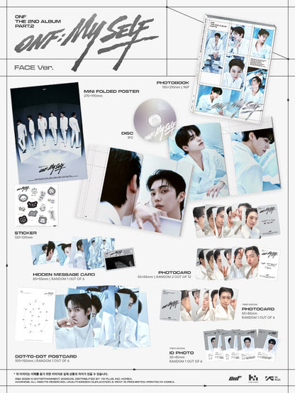PRE-ORDER: ONF The 2nd Album Part.2 - ONF:MY SELF (Photobook Ver.) (Random)