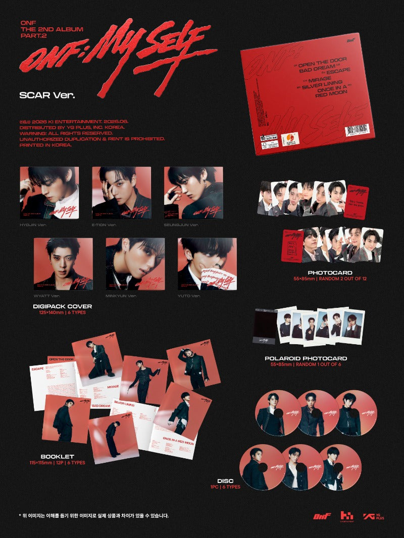 PRE-ORDER: ONF The 2nd Album Part.2 - ONF:MY SELF (Scar Ver.) (Random)