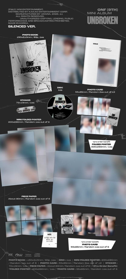 ONF 9th Mini Album - UNBROKEN (Random)