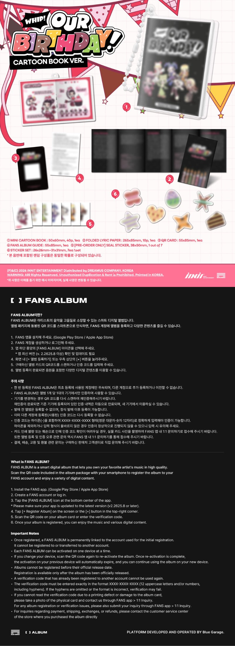 PRE-ORDER: OURBIRTHDAY 1st Single Album - Our Birthday (Cartoon Book Ver.)