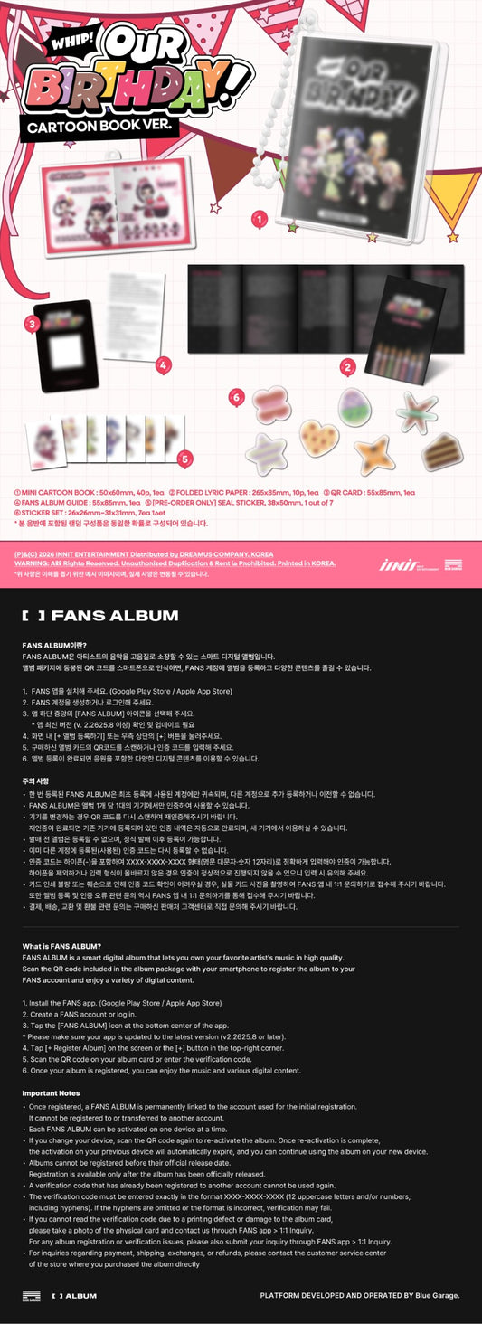 PRE-ORDER: OURBIRTHDAY 1st Single Album - Our Birthday (Cartoon Book Ver.)