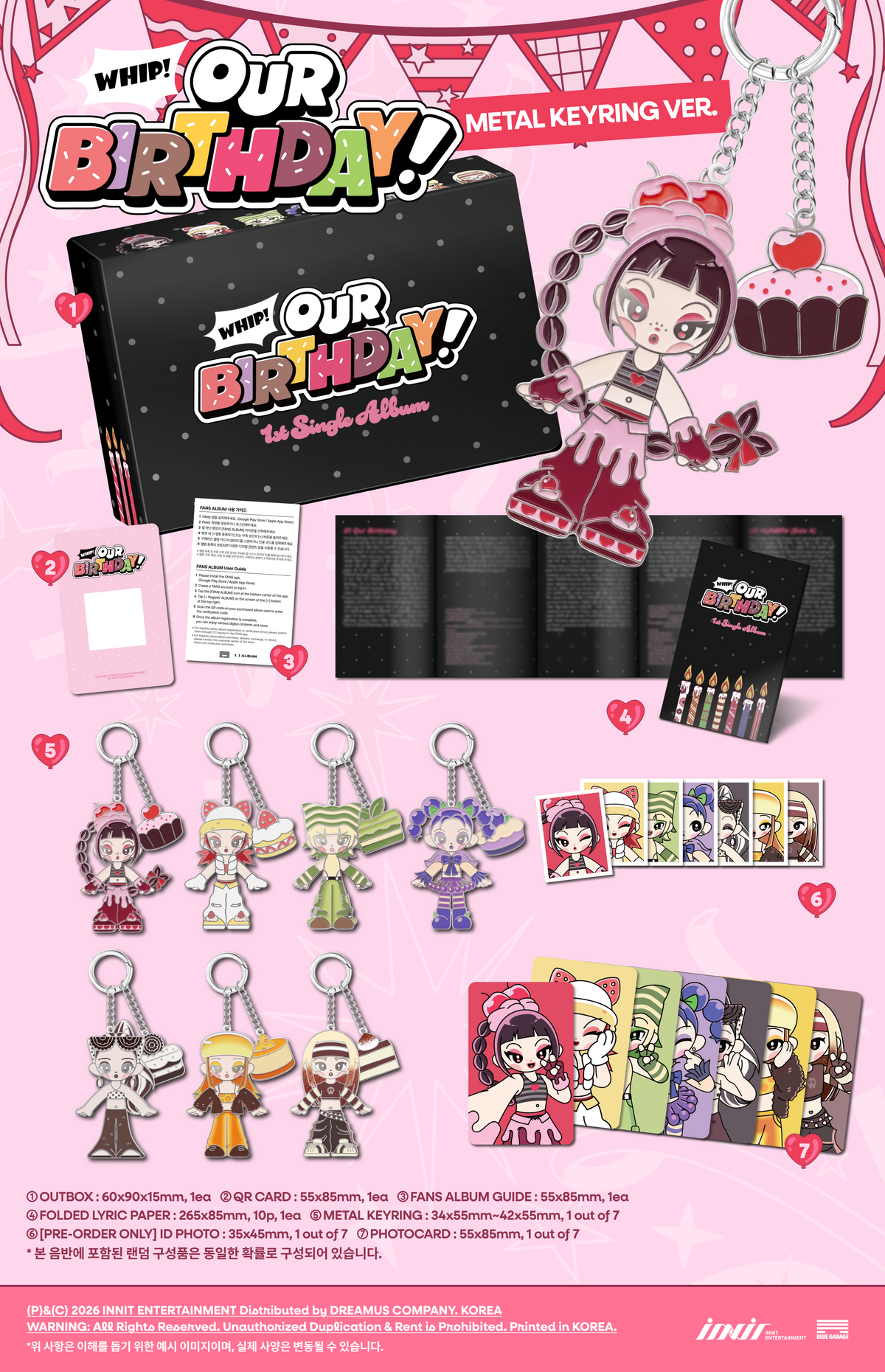 OURBIRTHDAY 1st Single Album - Our Birthday (Metal Keyring Ver.)