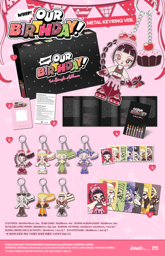 OURBIRTHDAY 1st Single Album - Our Birthday (Metal Keyring Ver.)