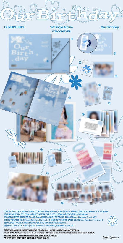 PRE-ORDER: OURBIRTHDAY 1st Single Album - Our Birthday (Photobook Ver.)