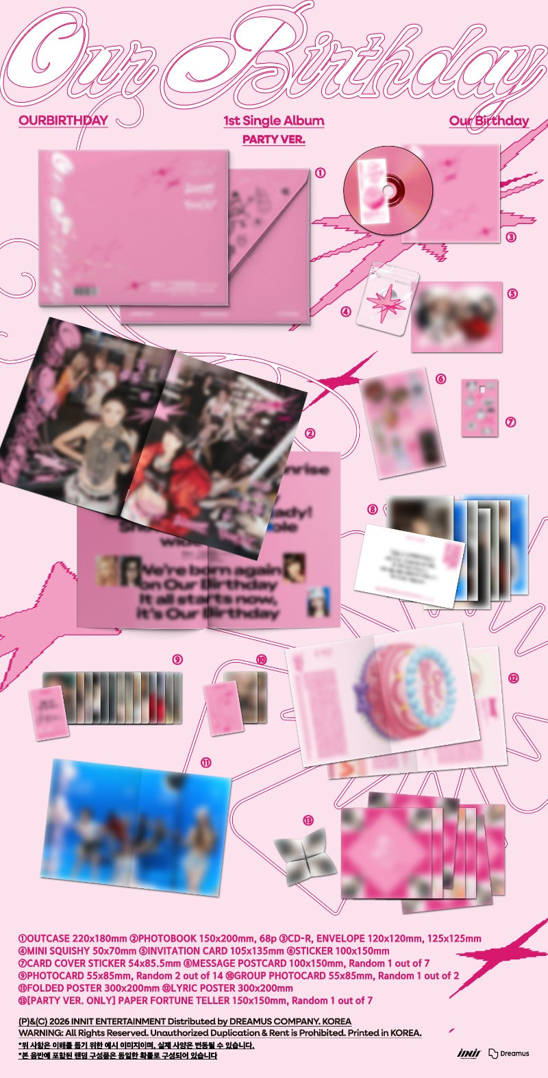 PRE-ORDER: OURBIRTHDAY 1st Single Album - Our Birthday (Photobook Ver.)