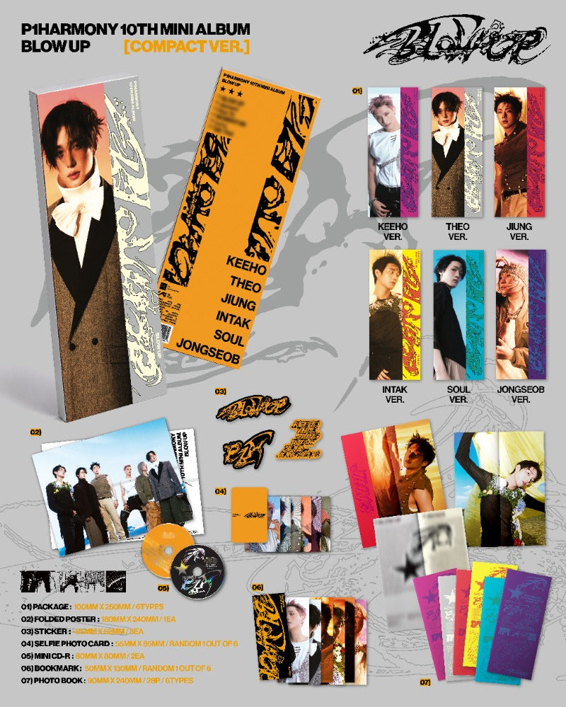 PRE-ORDER: P1Harmony 10th Mini Album - BLOW UP (Compact Ver.) (Random)