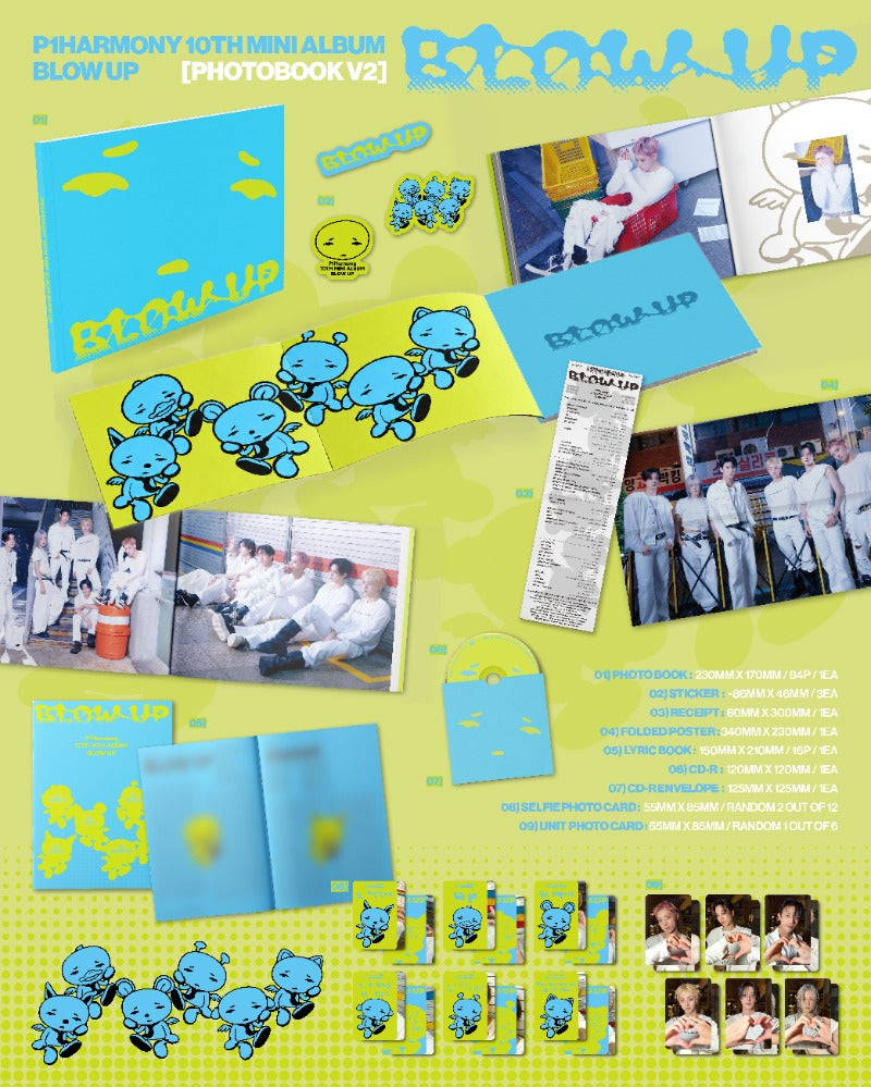PRE-ORDER: P1Harmony 10th Mini Album - BLOW UP (Photobook Ver.) (Random)