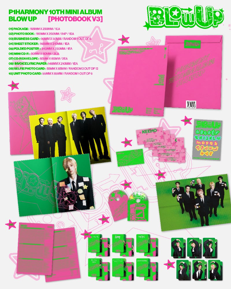 PRE-ORDER: P1Harmony 10th Mini Album - BLOW UP (Photobook Ver.) (Random)