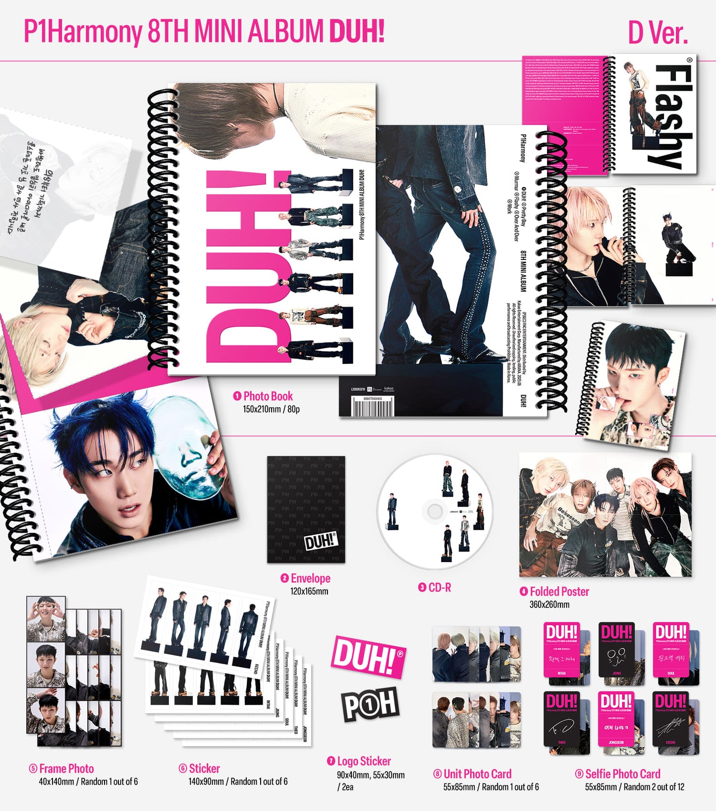 P1Harmony 8th Mini Album – DUH! (Random)